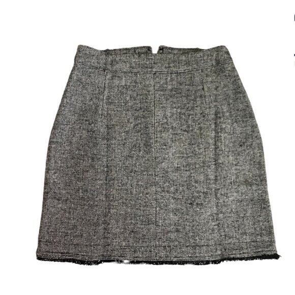 Bishop + Young Tweed Fringe Mini Skirt in Black/White - Size XS (NWT) - Picture 3 of 5